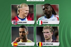 欧洲世预赛本轮最佳球员候选：哈兰德、小基恩、梅里诺、德布劳内